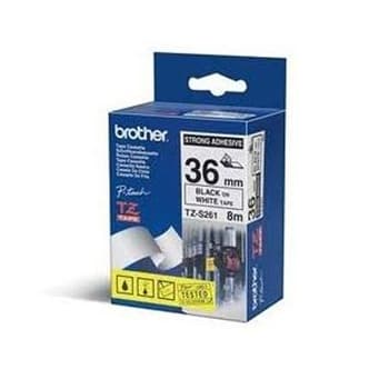 Fita Laminada SuperAdesiva 36mmx8mts Branco/Preto