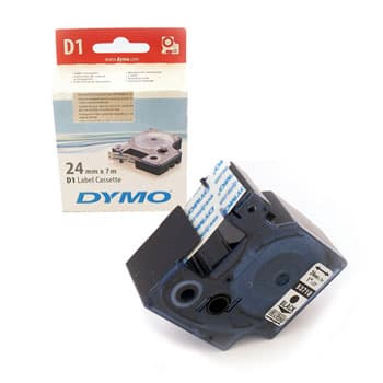 Fita Gravacao Dymo 24mmX7m Preto/Transparente (53710)