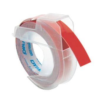 Fita Gravacao Dymo 09mmx3m Vermelho/Branco (898150)