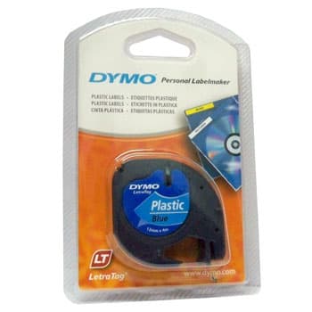 Fita Gravacao Dymo 12mmx4m Preto/Azul (91205)
