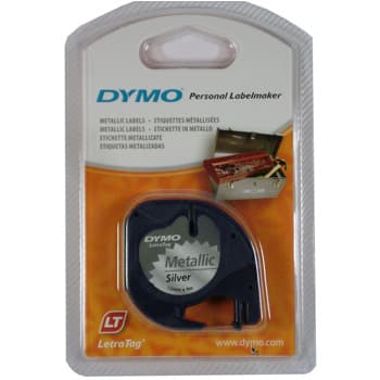 Fita Gravacao Dymo 12mmx4m Metal/Prata (91208)