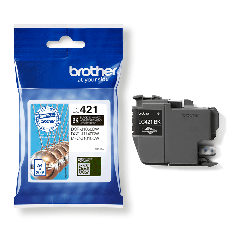 Tinteiro Brother LC421BK Preto 200 Pág.