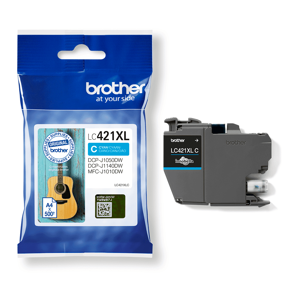 Tinteiro Brother LC421XLC Azul 500 Pág.