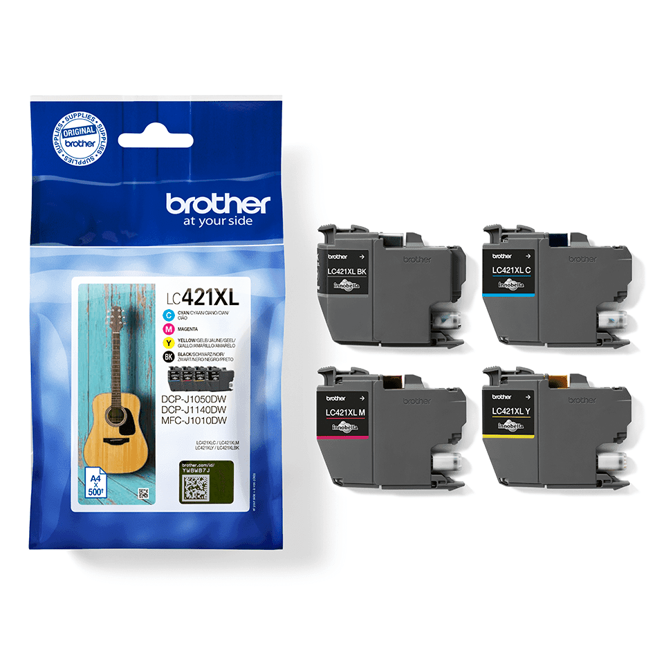 Pack Tinteiros Brother LC421XLVAL 4 Cores 500 Pág.