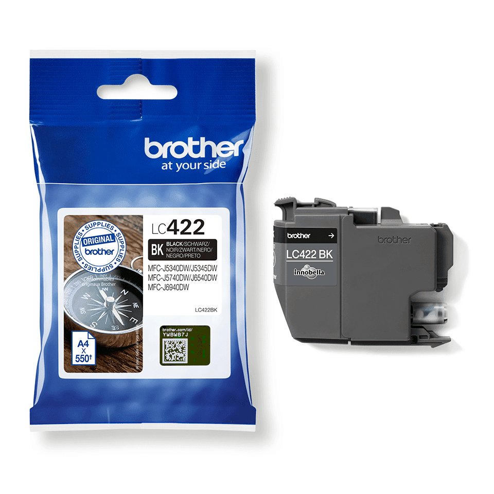 Tinteiro Brother LC422BK Preto 550 Pág.