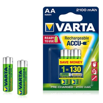 Pilhas Recarregáveis Varta 2100mAh AA HR6 1.2V 2un