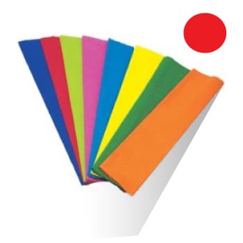 Papel Crepe 50x250cm Rolo Cor Vermelho