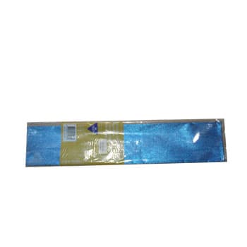 Papel Crepe 50x150cm Rolo Cor Azul Metalizado