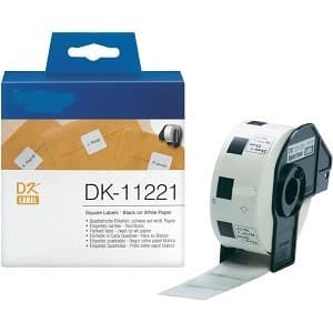White 23mmX23mm 1000psc por Brother P-Touch QL1000 1050 1060