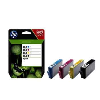 Pack Tinteiros HP 364 4 Cores N9J73AE 6ml/3ml