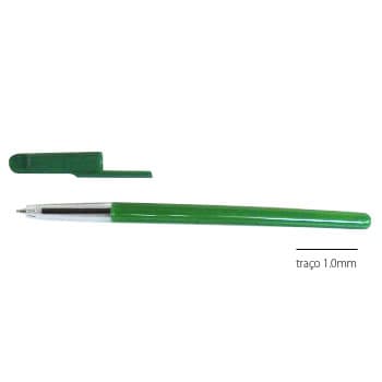 Esferográfica Ball Point 1mm Opaca Verde Cx 50 Un