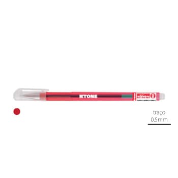 Esferografica Gel EK Gtone 0,5mm Vermelho - 1unid