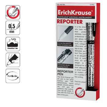 Esferográfica EK Reporter 0,5 Preto Cx 12un