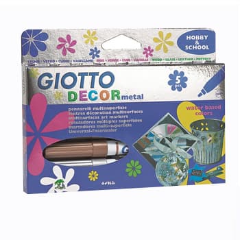 Marcador Pintura Giotto Decor Metal Cx 5 Cores Sortidas