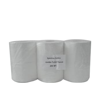 Papel Higienico (Jumbo) 200mts 2Fls BulkySoft 13,4cm -6un