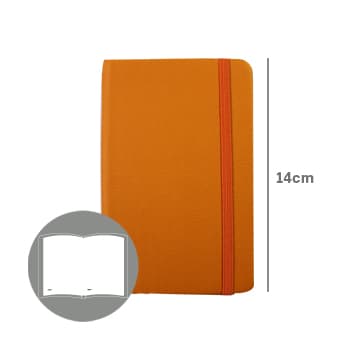 Bloco Notas Liso 14x9cm Semi Pele Amarelo 116 Folhas