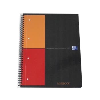 Caderno Espiral Oxford Notebook Capa Dura Quadriculado Preto