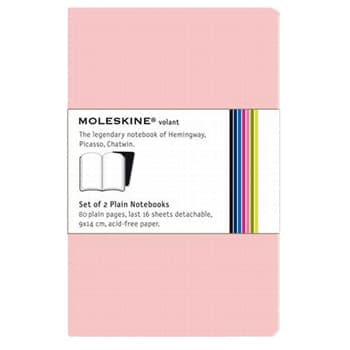Volant Pautado Moleskine Rosa Pack 2un