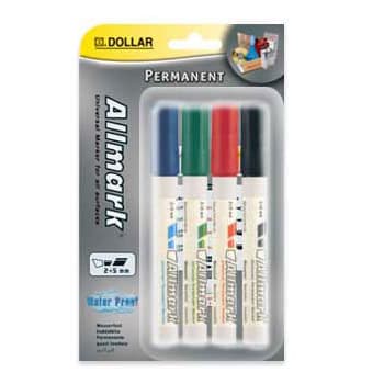 Marcador Permanente Grosso 2,0mm Allmark UMS2 Blister 4un